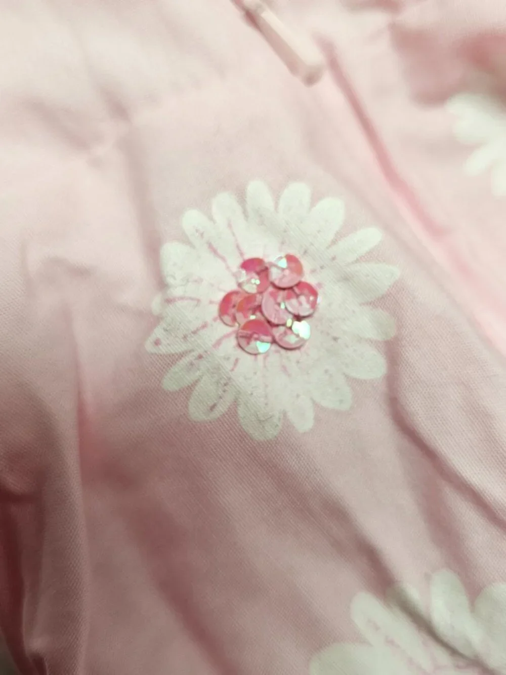 The Childrens Place Girls Pink Skirt Flare Tulle Under Sequins Flowers 3D Size 5